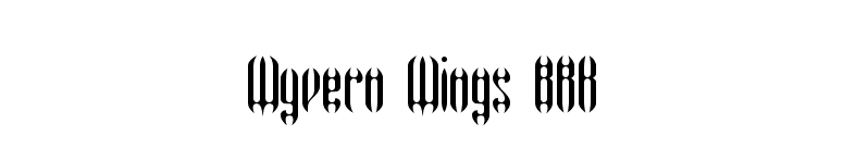 Wyvern Wings BRK font preview