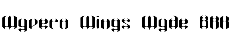 Wyvern Wings Wyde BRK font preview