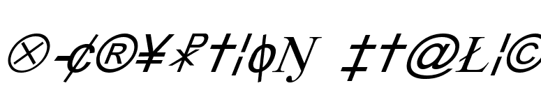 X-Cryption Italic font preview