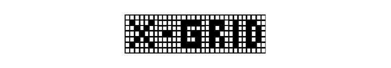 X-Grid font preview