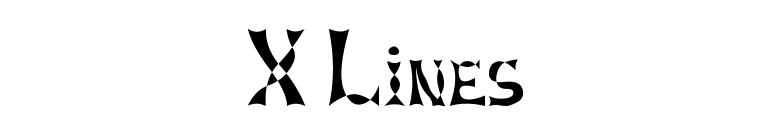 X Lines font preview