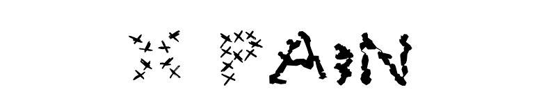 X-Pain font preview