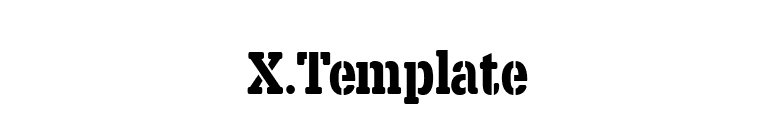 X.Template font preview