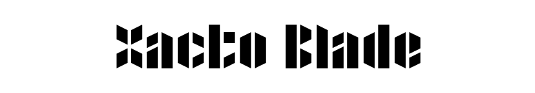 Xacto Blade font preview
