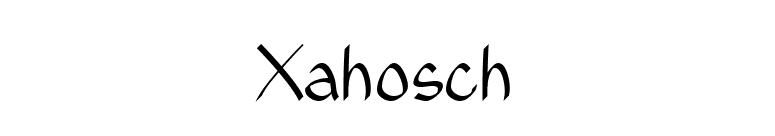 Xahosch font preview