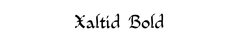 Xaltid Bold font preview