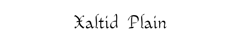 Xaltid Plain font preview