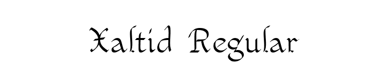 Xaltid Regular font preview