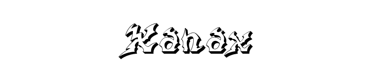 Xanax font preview