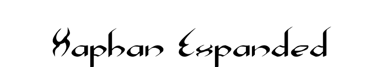 Xaphan Expanded font preview