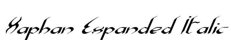 Xaphan Expanded Italic font preview