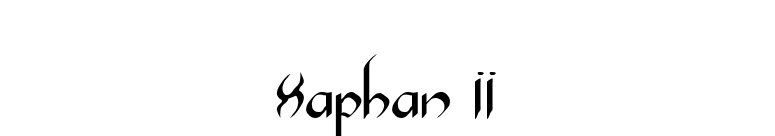 Xaphan II font preview