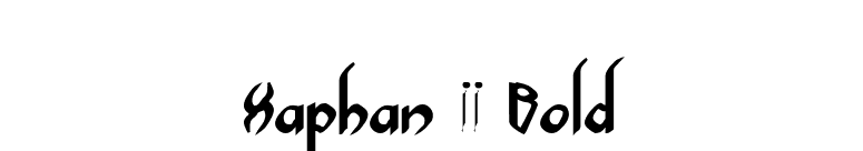 Xaphan II Bold font preview