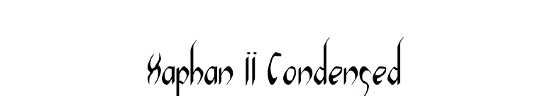 Xaphan II Condensed font preview