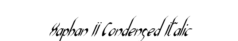 Xaphan II Condensed Italic font preview