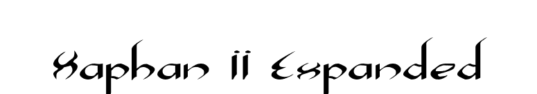 Xaphan II Expanded font preview