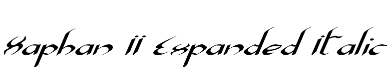 Xaphan II Expanded Italic font preview