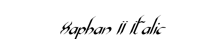 Xaphan II Italic font preview