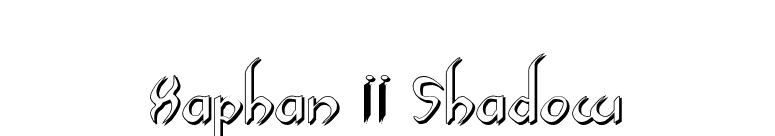 Xaphan II Shadow font preview