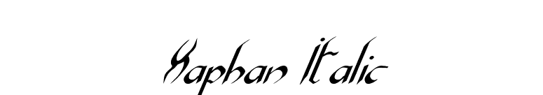 Xaphan Italic font preview