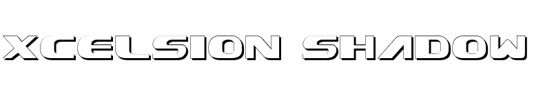 Xcelsion Shadow font preview