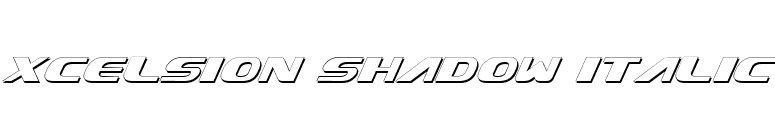 Xcelsion Shadow Italic font preview