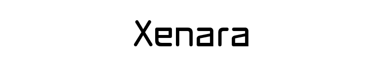 Xenara font preview