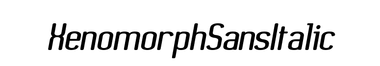 XenomorphSansItalic font preview