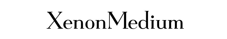 XenonMedium font preview