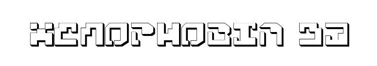 Xenophobia 3D font preview