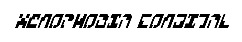 Xenophobia CondItal font preview