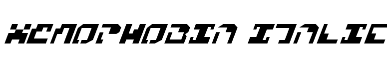 Xenophobia Italic font preview