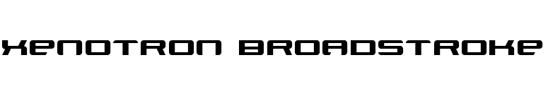 Xenotron Broadstroke font preview