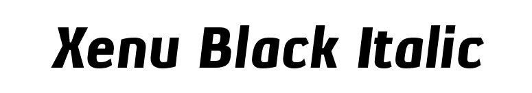 Xenu Black Italic font preview