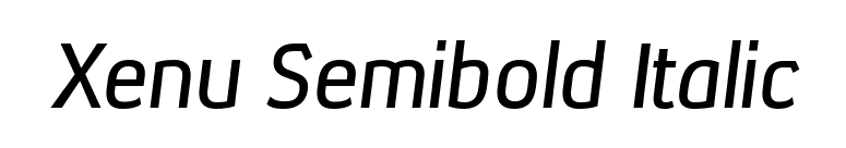 Xenu Semibold Italic font preview