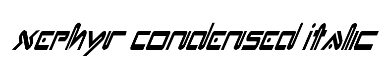 Xephyr Condensed Italic font preview