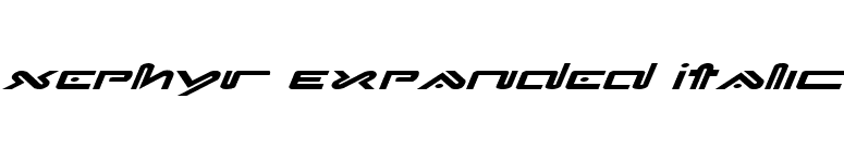 Xephyr Expanded Italic font preview
