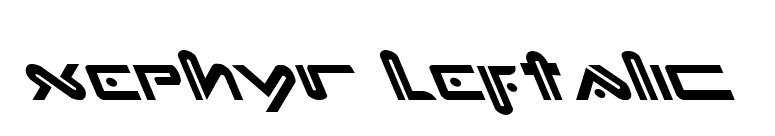 Xephyr Leftalic font preview
