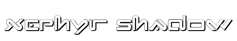 Xephyr Shadow font preview