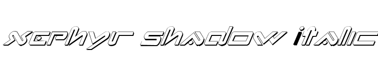 Xephyr Shadow Italic font preview