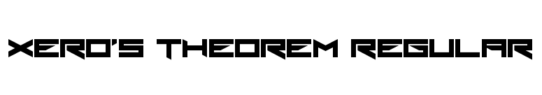 Xero's Theorem Regular font preview