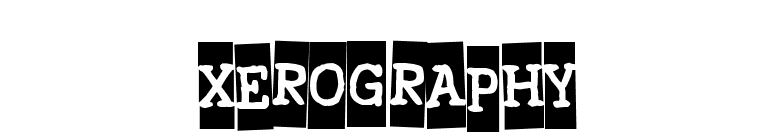Xerography font preview