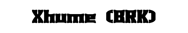Xhume (BRK) font preview