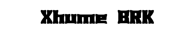 Xhume BRK font preview