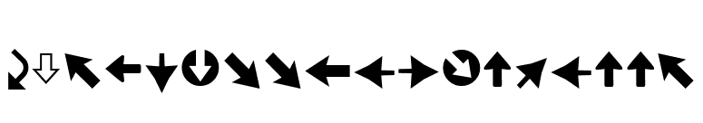 XIngyArrowsBetween font preview