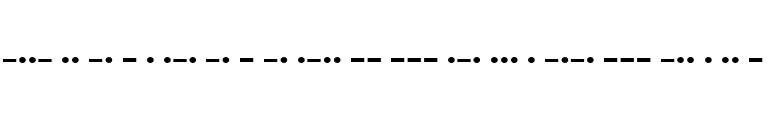XInterntnlMorseCodeIT font preview
