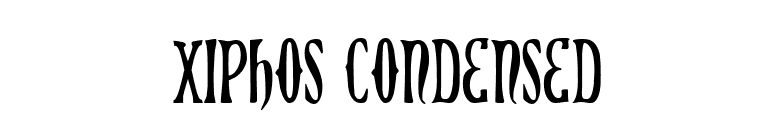 Xiphos Condensed font preview