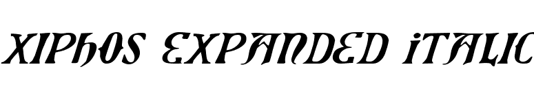 Xiphos Expanded Italic font preview