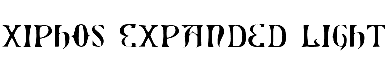 Xiphos Expanded Light font preview