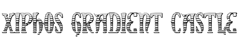 Xiphos Gradient Castle font preview